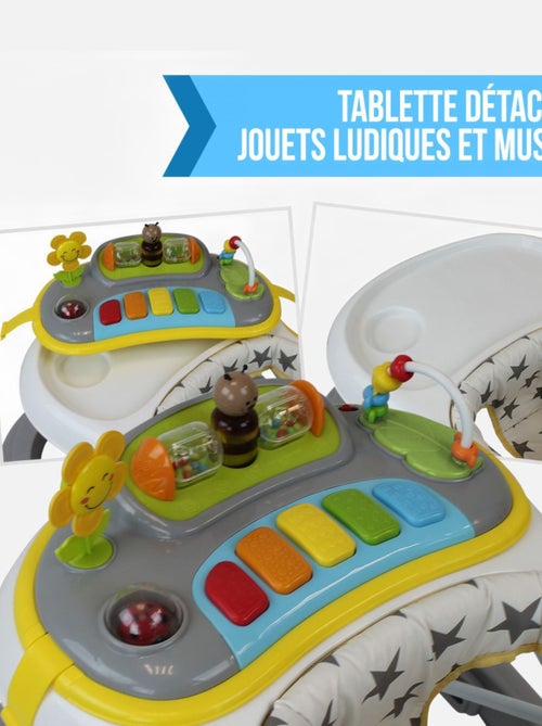 Trotteur bébé évolutif musical pliable réglable en hauteur - Monsieur Bébé - Kiabi Trotteur bébé évolutif musical pliable réglable en hauteur - Monsieur Bébé - Kiabi