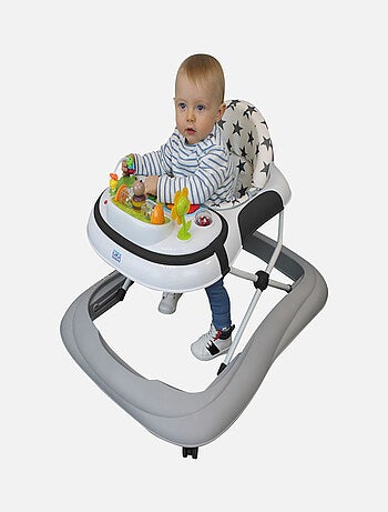 Trotteur bébé évolutif musical pliable réglable en hauteur - Monsieur Bébé