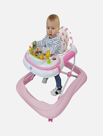 Trotteur bébé évolutif musical pliable réglable en hauteur - Monsieur Bébé