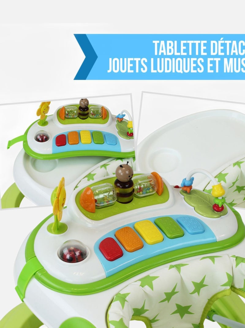 Chariot De Marche Bebe LIFEZEAL Trotteur Evolutif En Pliable