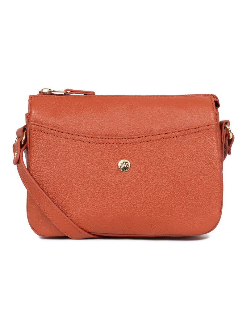 Trotteur  Cuir LUNA Orange - Kiabi