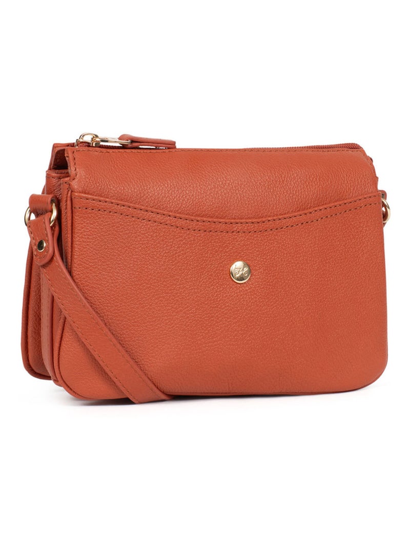 Trotteur  Cuir LUNA Orange - Kiabi