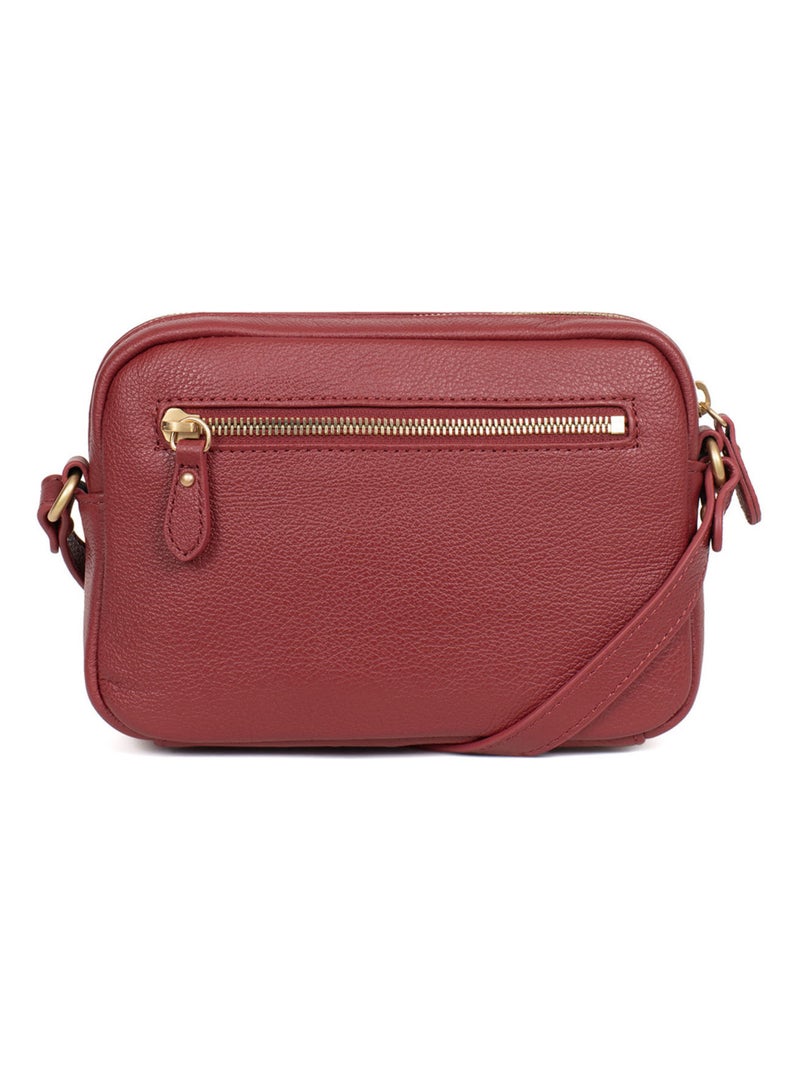 Trotteur  Cuir OLIVIA Rouge carmin - Kiabi