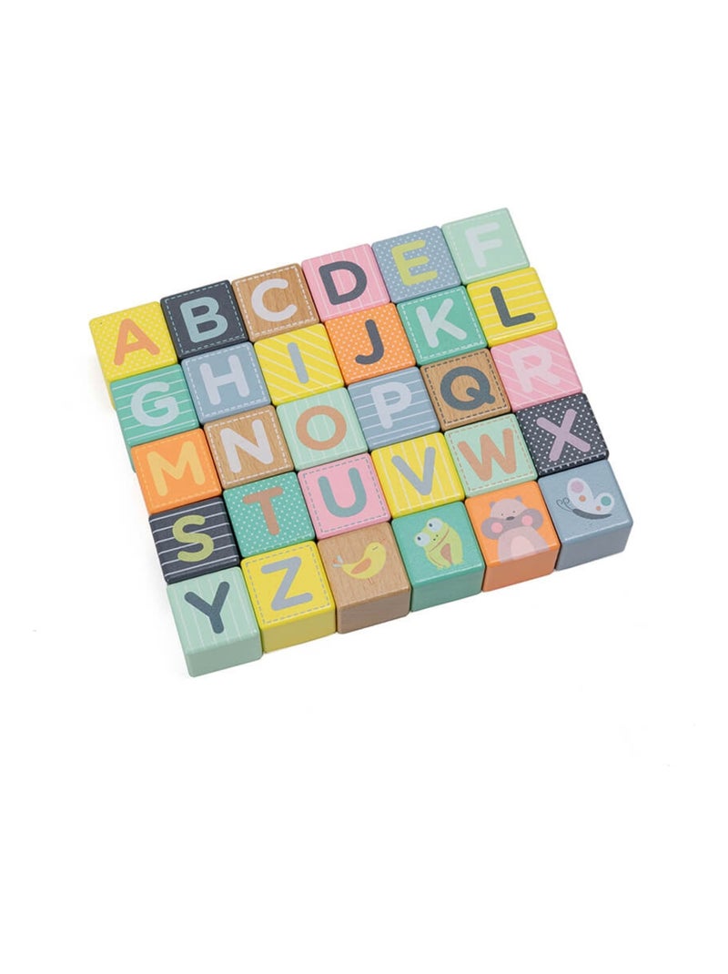Trotteur en bois avec cubes à jouer Multicolore - Kiabi