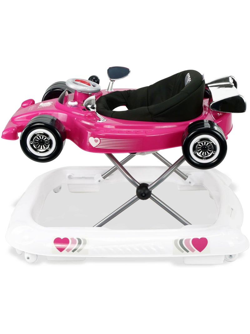Trotteur pour bebe Hamilton Blanc Rose - Kiabi