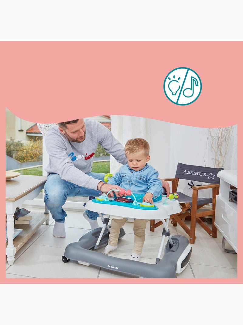 Trotteur Pousseur Bébé 5 en 1 - Réglable en Hauteur - Pliable - Dès 6 mois 'Babymoov' Bleu - Kiabi