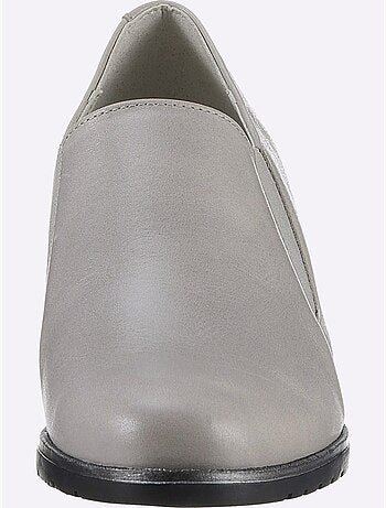 Trotteurs à front haut en cuir velours avec empiècement extensible - Taille standard - Helline