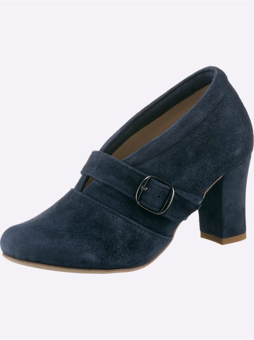 Trotteurs à front haut en textile doux avec doublure cuir - Taille standard - Helline - Kiabi
