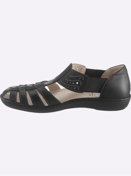 Trotteurs en cuir avec découpe et perforations décoratives - Taille standard - Witt - Kiabi