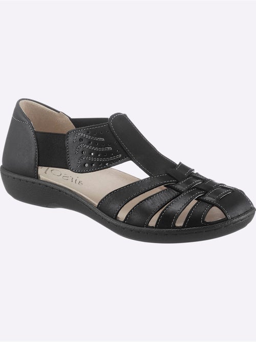 Trotteurs en cuir avec découpe et perforations décoratives - Taille standard - Witt - Kiabi
