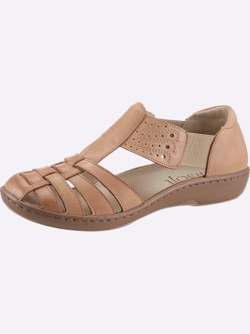 Trotteurs en cuir avec perforations et élastiques latéraux - Taille standard - Witt - Kiabi Trotteurs en cuir avec perforations et élastiques latéraux - Taille standard - Witt - Kiabi