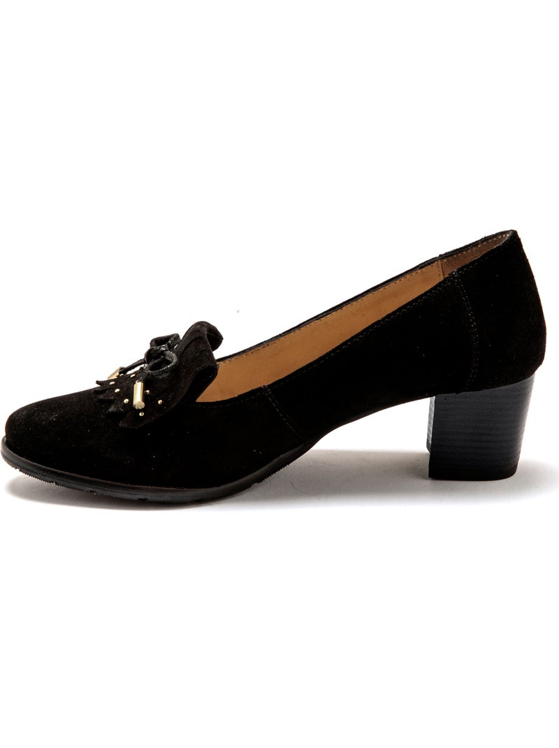 Trotteurs en cuir franges et clous - PEDICONFORT Noir Noir - Kiabi