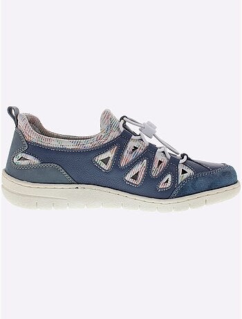 Trotteurs Reflexan en cuir avec lacets élastiques et semelle souple - Taille standard - Witt