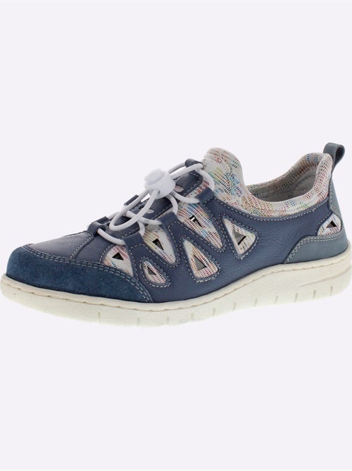 Trotteurs en cuir lisse et nubuck avec lacets élastiques - Taille standard - Witt - Kiabi Trotteurs en cuir lisse et nubuck avec lacets élastiques - Taille standard - Witt - Kiabi