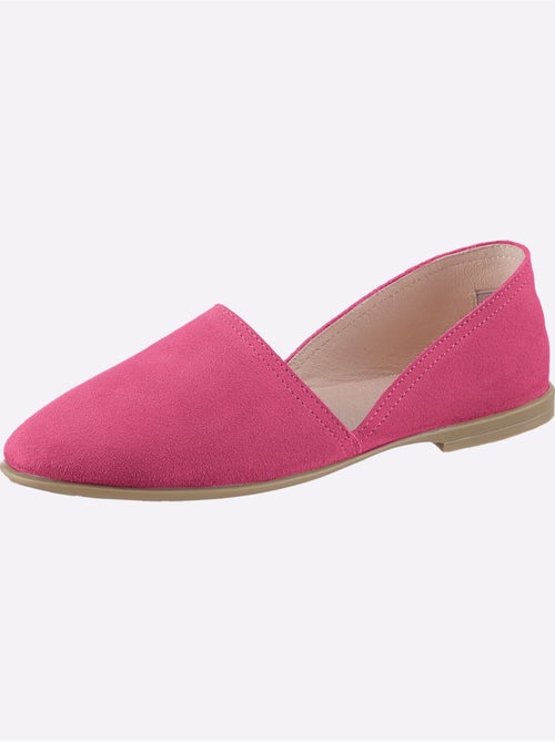 Trotteurs en cuir velours avec semelle textile et talon bottier - Taille standard - Helline - Kiabi Trotteurs en cuir velours avec semelle textile et talon bottier - Taille standard - Helline - Kiabi