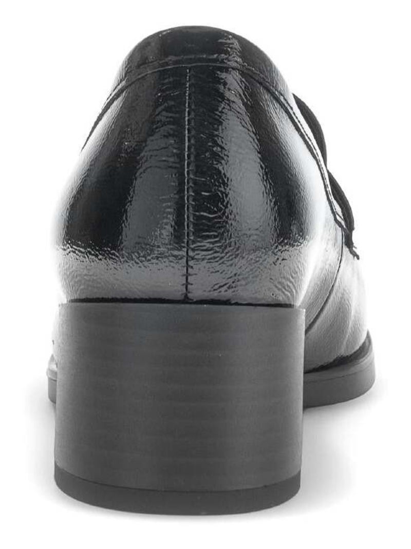 Trotteurs  en cuir vernis Noir - Kiabi