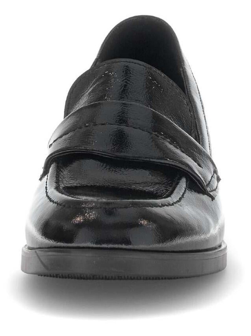 Trotteurs  en cuir vernis Noir - Kiabi