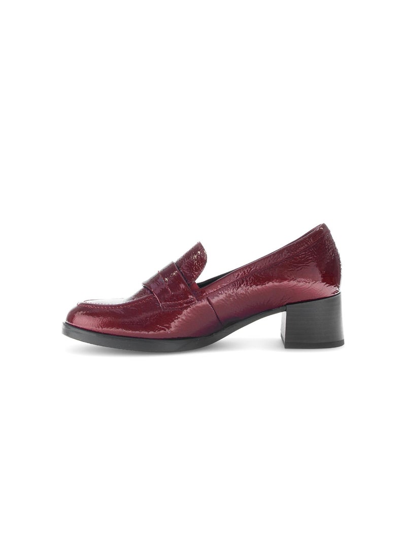 Trotteurs  en cuir vernis Rouge - Kiabi