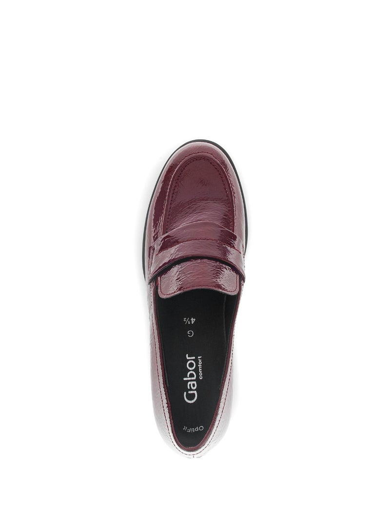 Trotteurs  en cuir vernis Rouge - Kiabi