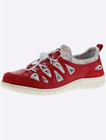Trotteurs Reflexan en cuir avec lacets élastiques et semelle souple - Taille standard - Witt