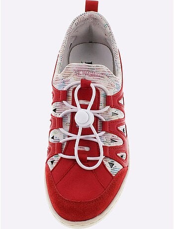 Trotteurs Reflexan en cuir avec lacets élastiques et semelle souple - Taille standard - Witt