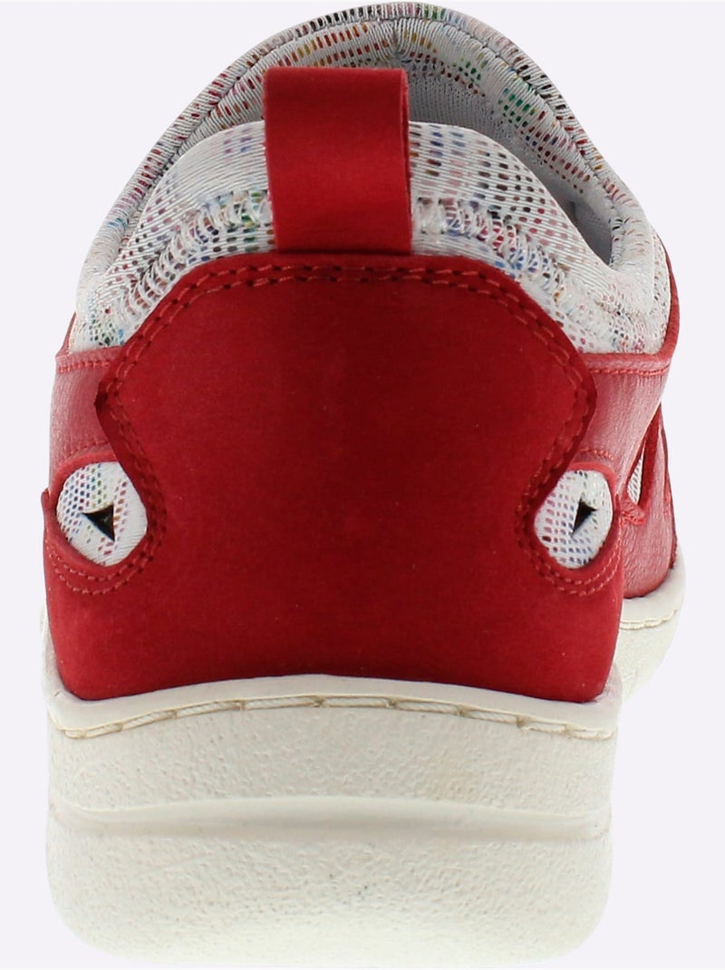 Trotteurs Reflexan en cuir avec lacets élastiques et semelle souple - Taille standard - Witt Rouge - Kiabi