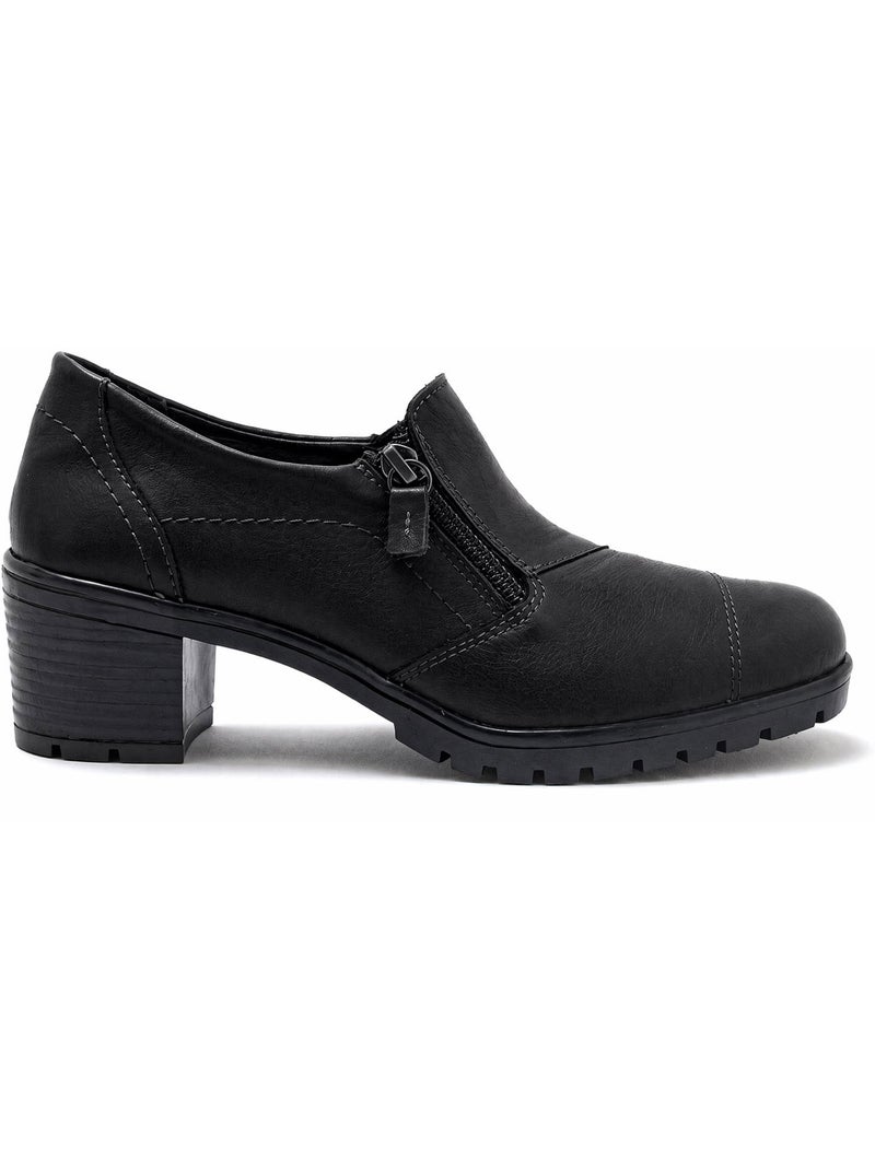 Trotteurs zippés talon 4,5 cm - pediconfort Noir Noir - Kiabi