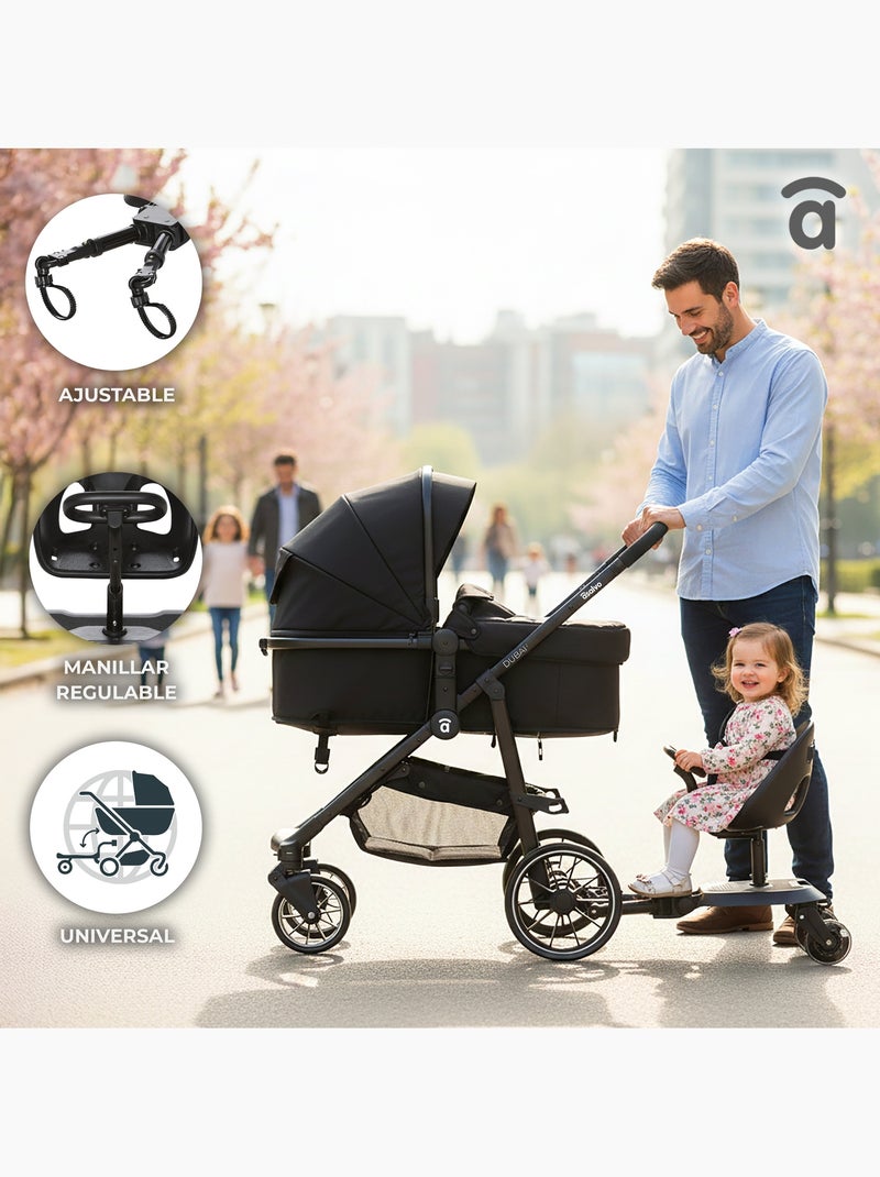 Trottinette 2 en 1 universelle pour poussette Go Seat Noir - Kiabi