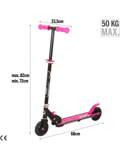 Trottinette 2 roues lumières multicolore evo - Kiabi