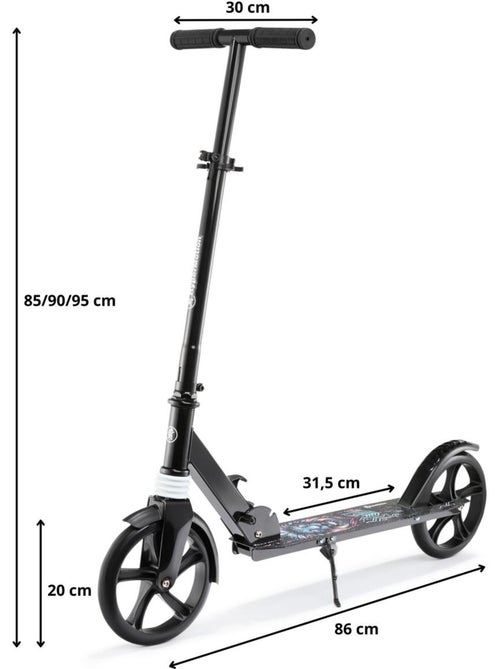 Trottinette 2 roues pliable enfants ados roues 200 mm avec suspension – HyperMotion - Kiabi