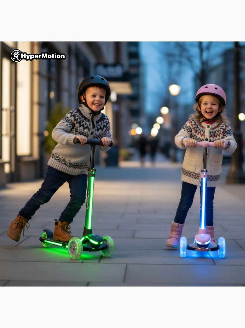 Trottinette 3 Roues HyperMotion BECKY LED dès 3 ans Rose - Kiabi