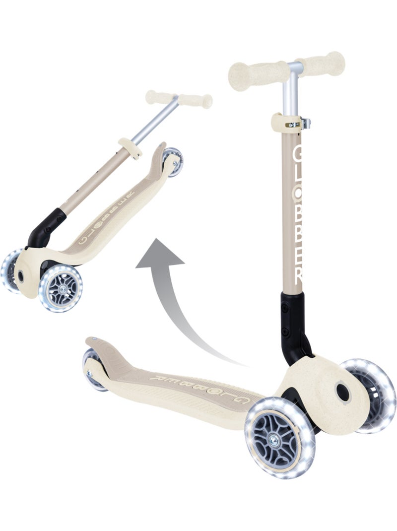 Trottinette 3 roues JUNIOR FOLDABLE LIGHTS ECOLOGIC Beige - Kiabi