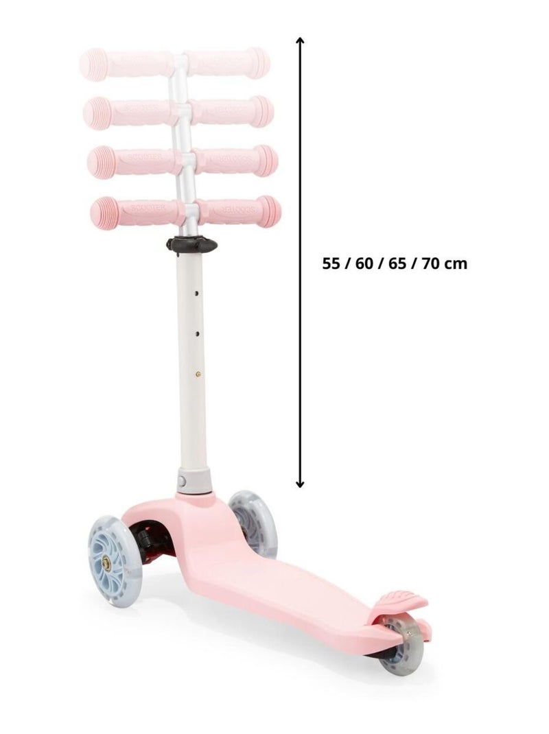 Trottinette 3 roues LED rose réglable max 50kg HyperMotion N/A - Kiabi