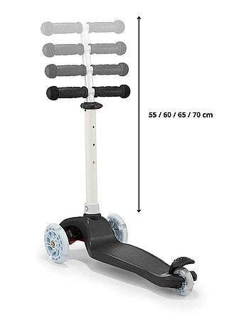 Trottinette 3 roues lumineuses LED réglable 50kg HyperMotion