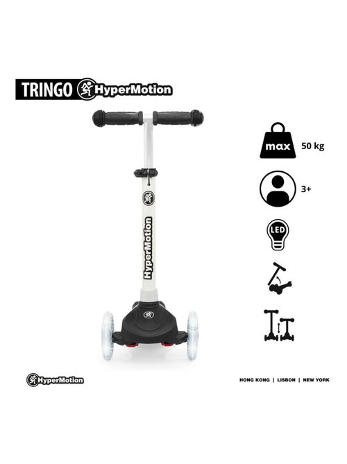 Trottinette 3 roues lumineuses LED réglable 50kg HyperMotion - Kiabi
