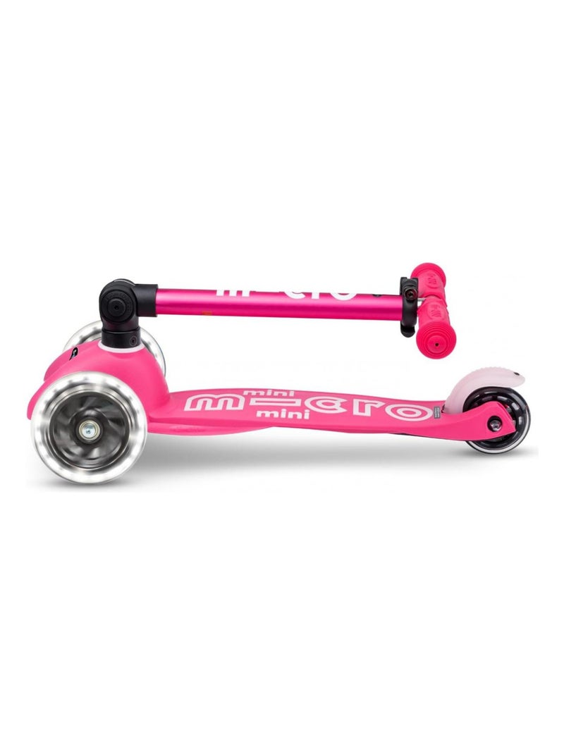Trottinette 3 Roues Mini 'Micro' Deluxe Pliable LED Rose - Kiabi