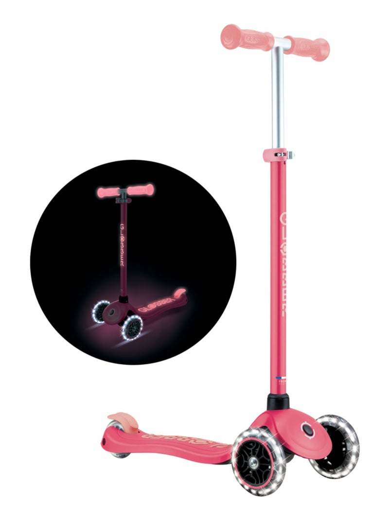 Trottinette 3 roues PRIMO PLUS GLOW LIGHTS Rose saumon - Kiabi