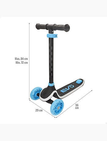 Trottinette à 3 roues avec lumières +3 ans - evo