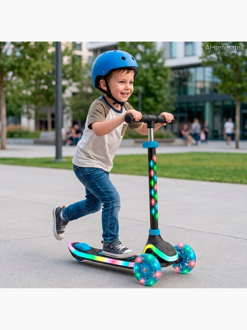 Trottinette à 3 roues avec lumières +3 ans - evo - Kiabi