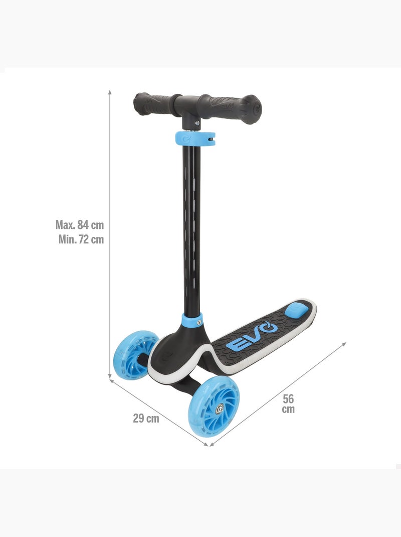 Trottinette à 3 roues avec lumières +3 ans - evo Bleu - Kiabi