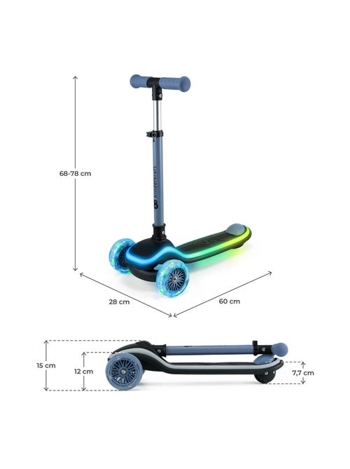 Trottinette à trois roues avec lumières led pour enfant - Kiabi Trottinette à trois roues avec lumières led pour enfant - Kiabi