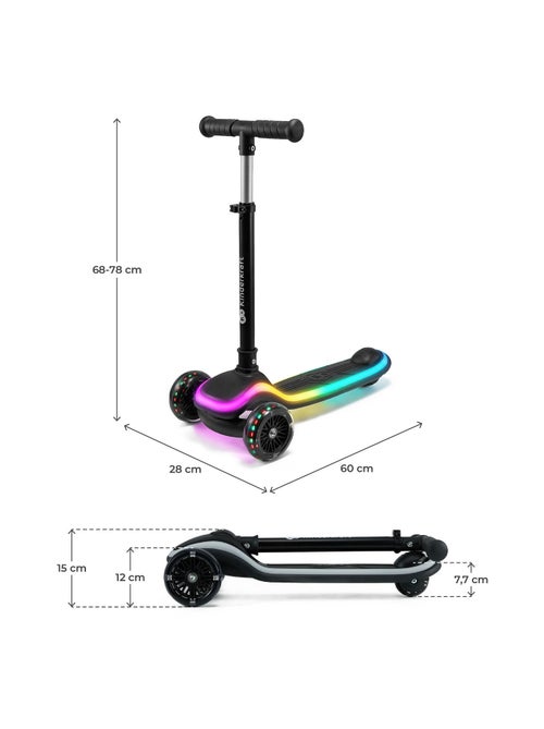 Trottinette à trois roues avec lumières led pour enfant - Kiabi Trottinette à trois roues avec lumières led pour enfant - Kiabi