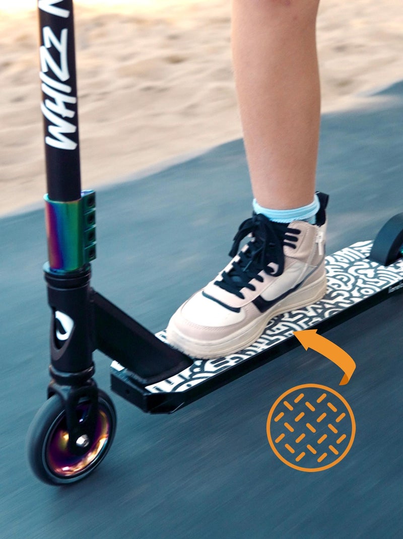 Trottinette acrobatique - LIONELO Whizz - De 100 kg - Guidon large - Roulements ABEC-9 - Noir Noir Violet - Kiabi