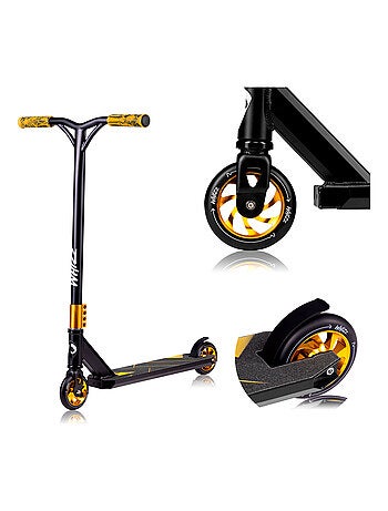 Trottinette acrobatique - LIONELO Whizz - Guidon large - Roulements ABEC-9 - Noir