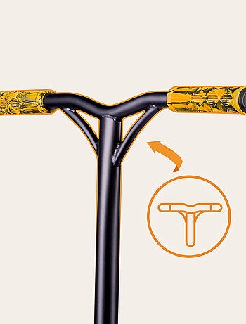 Trottinette acrobatique - LIONELO Whizz - Guidon large - Roulements ABEC-9 - Noir