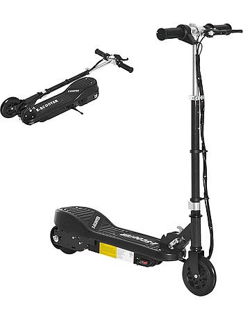 Trottinette électrique 120w pliable réglable enfant 7-14 ans max. 12 km/h noir