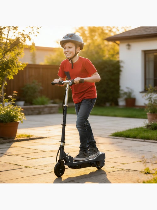 Trottinette électrique 120w pliable réglable enfant 7-14 ans max. 12 km/h noir - Kiabi Trottinette électrique 120w pliable réglable enfant 7-14 ans max. 12 km/h noir - Kiabi