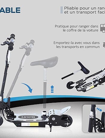 Trottinette électrique avec selle pour enfant
