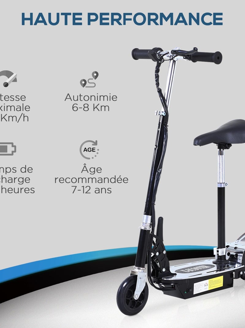 Trottinette électrique avec selle pour enfant Noir - Kiabi
