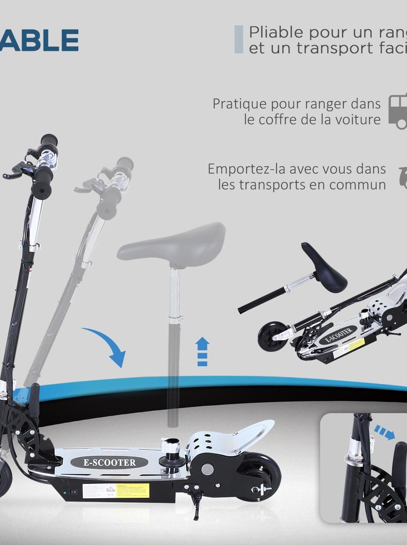 Trottinette électrique avec selle pour enfant Noir - Kiabi